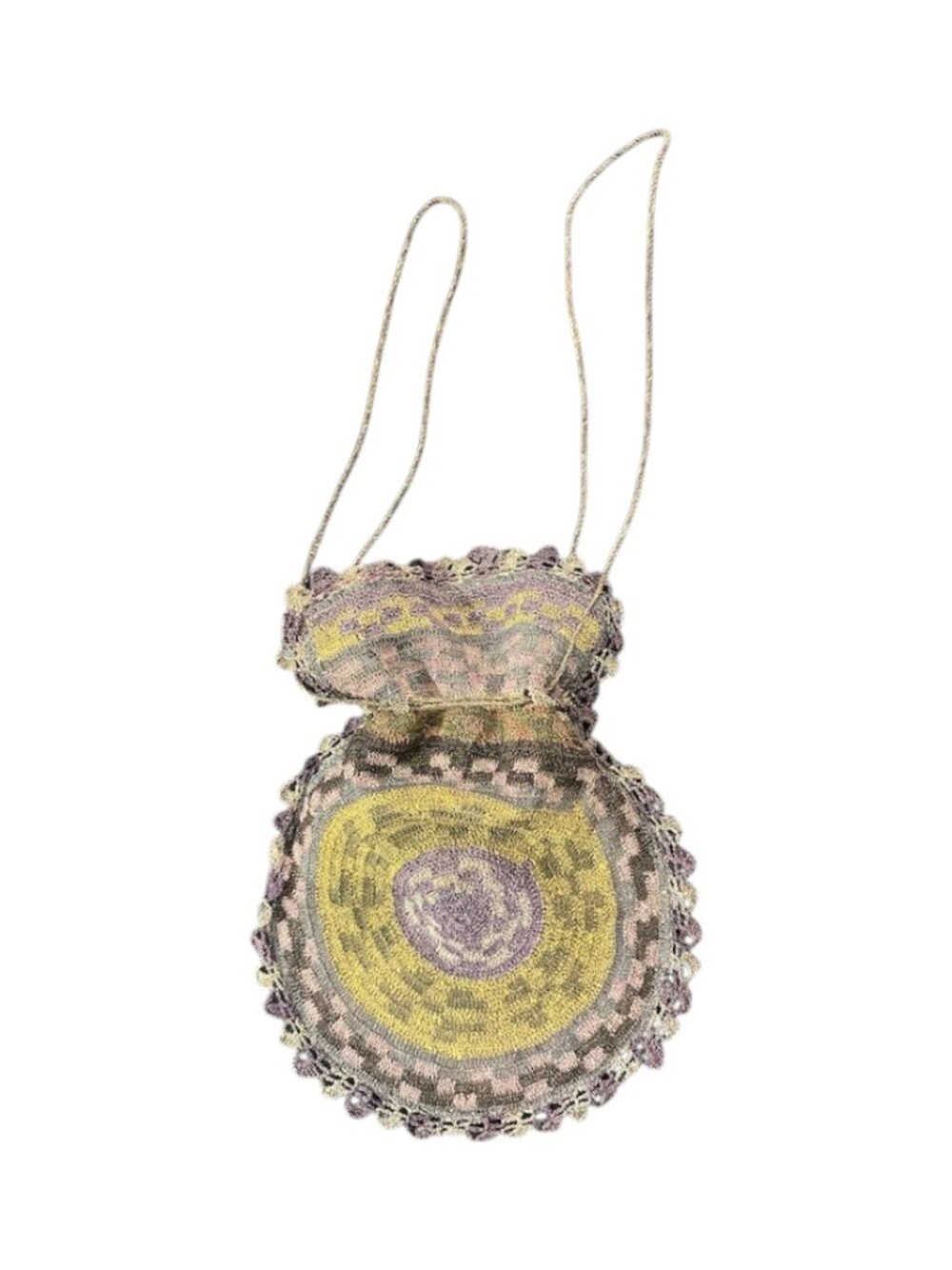 Vintage Chinese hand-embroidered silk pouch, most likely dating to the 1920s or